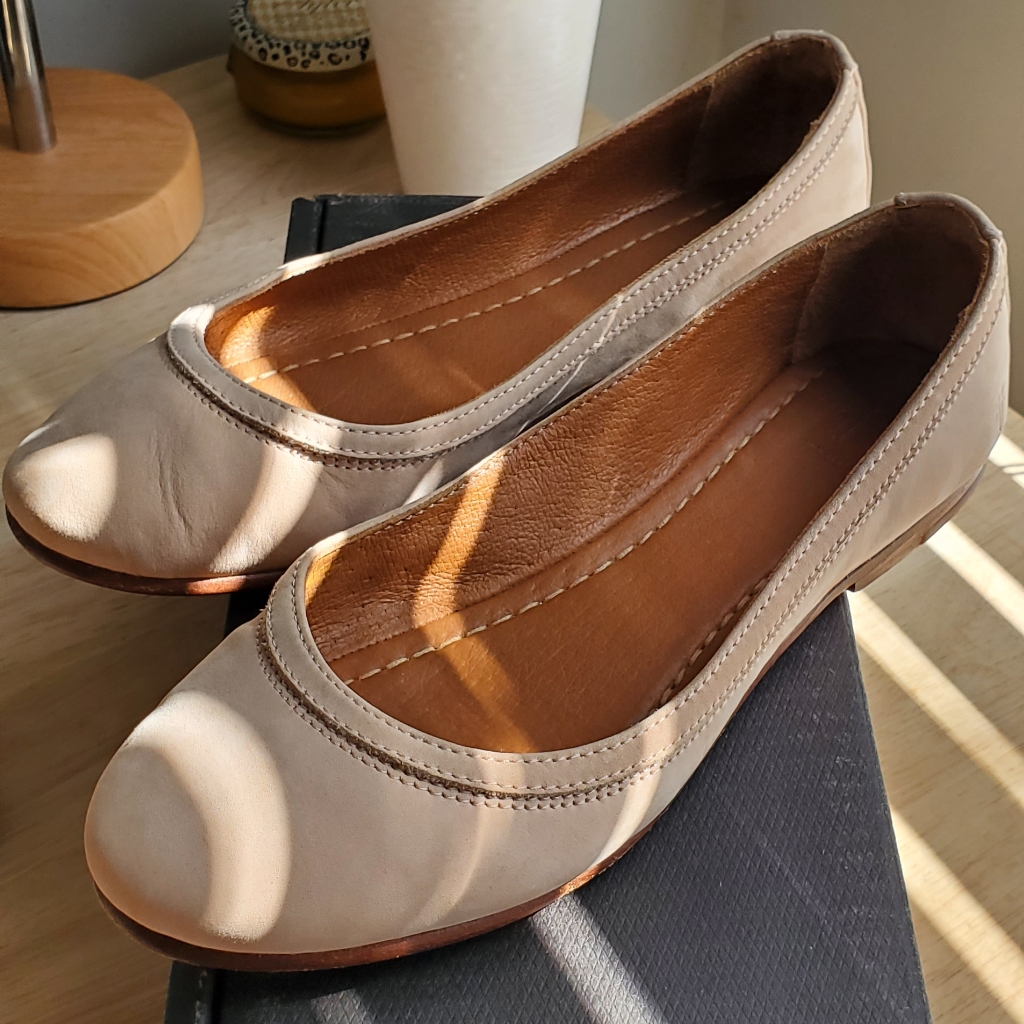 Frye Carson Ballet Flat Blush Pink Suede 7